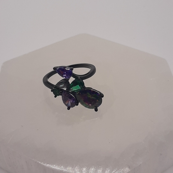 R602 Sterling Silver Mystic Topaz Ring - Charmed Aroma - Picture 3 of 8